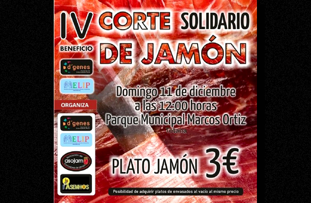 El “Marcos Ortiz” acoge el IV Corte de Jamón Solidario a beneficio de AELIP y DGenes